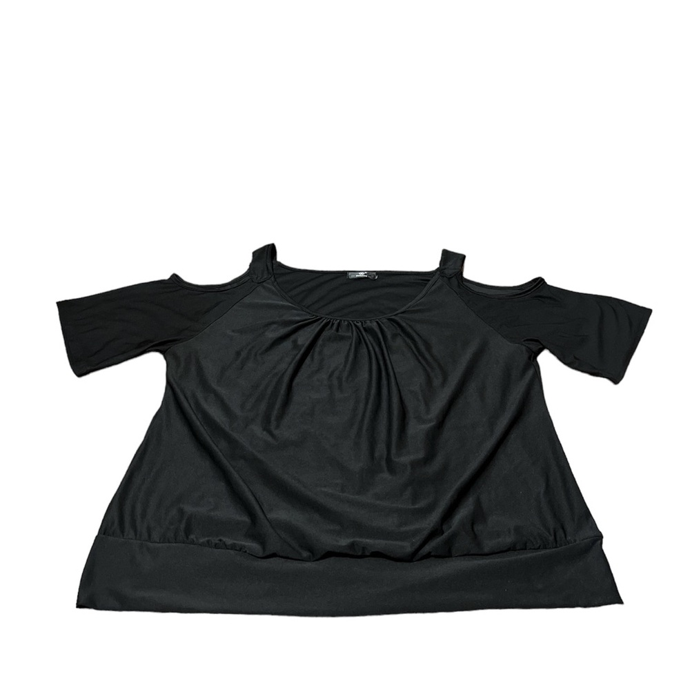 Black Sumhoo Blouse With Cut Out On The Shoulders